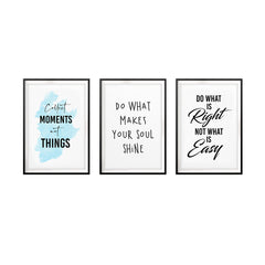 Life's Mottos Wall Art UNFRAMED Print (3 Pack)