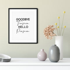 Goodbye Tension Hello Pension UNFRAMED Print Novelty D?cor Wall Art