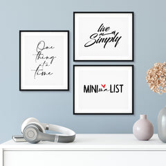 Simple Living Wall Art UNFRAMED Print (3 Pack)