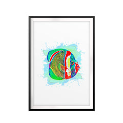 Watercolor Fish UNFRAMED Print Animal Wall Art