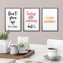 Teenager Home Wall Art UNFRAMED Print (3 Pack)