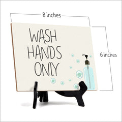Signs ByLITA Hand Wash Only, Hygiene Sign, 6" x 8"