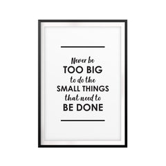 Humbleness Inspirational UNFRAMED Print Quote Wall Art