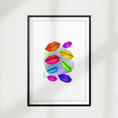 Multicolored Lips UNFRAMED Print Anatomy Wall Art