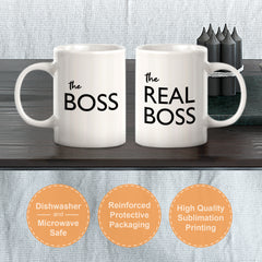 The Boss / The Real Boss (2 Pack) Coffee Mug