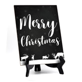 Merry Christmas Sign with Easel, Reindeer Design (6 x 8")