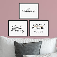 Guest Signs Bundle Wall Art UNFRAMED Print (3 Pack)