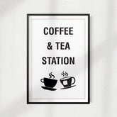 Coffee & Tea Station UNFRAMED Print Home Décor, Coffee Wall Art