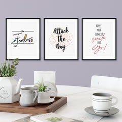 Go Get Em' Wall Art UNFRAMED Print (3 Pack)