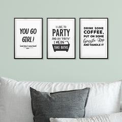 She Got It Wall Art UNFRAMED Print (3 Pack)