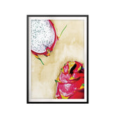 Dragon Fruit Watercolor UNFRAMED Print Fruit Wall Art