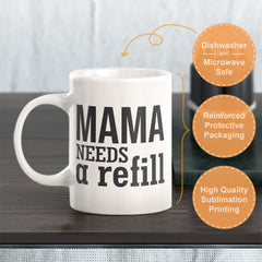 Mama Needs A Refill Coffee Mug