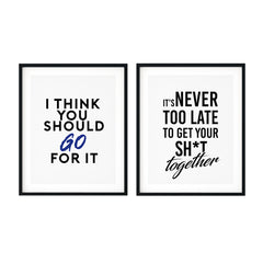 Go For It Wall Art UNFRAMED Print (2 Pack)