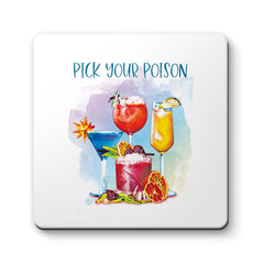 Pick Your Poison Tropical Designs ByLITA Funny Coasters