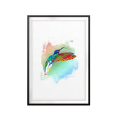 Abstract Bird UNFRAMED Print Animal Wall Art