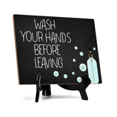 Signs ByLITA Wash Your Hands Before Leaving, Hygiene Sign, 6" x 8"