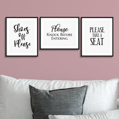 Hospitality Pack Wall Art UNFRAMED Print (3 Pack)