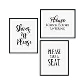 Hospitality Pack Wall Art UNFRAMED Print (3 Pack)