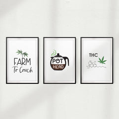 Refined Stoner Wall Art UNFRAMED Print (3 Pack)