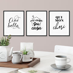 International Home Decor Wall Art UNFRAMED Print (3 Pack)