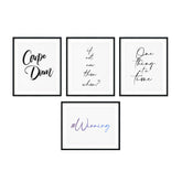 Simple Motivation Wall Art UNFRAMED Print (4 Pack)