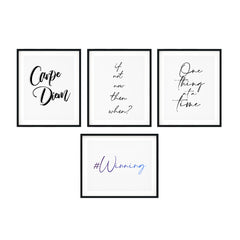 Simple Motivation Wall Art UNFRAMED Print (4 Pack)
