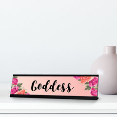 Goddess, Floral Designer Series Desk Sign, Novelty Nameplate (2 x 8")