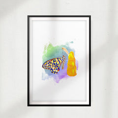Butterfly Watercolor UNFRAMED Print Animal Wall Art