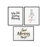 Morning Lovers Wall Art UNFRAMED Print (3 Pack)