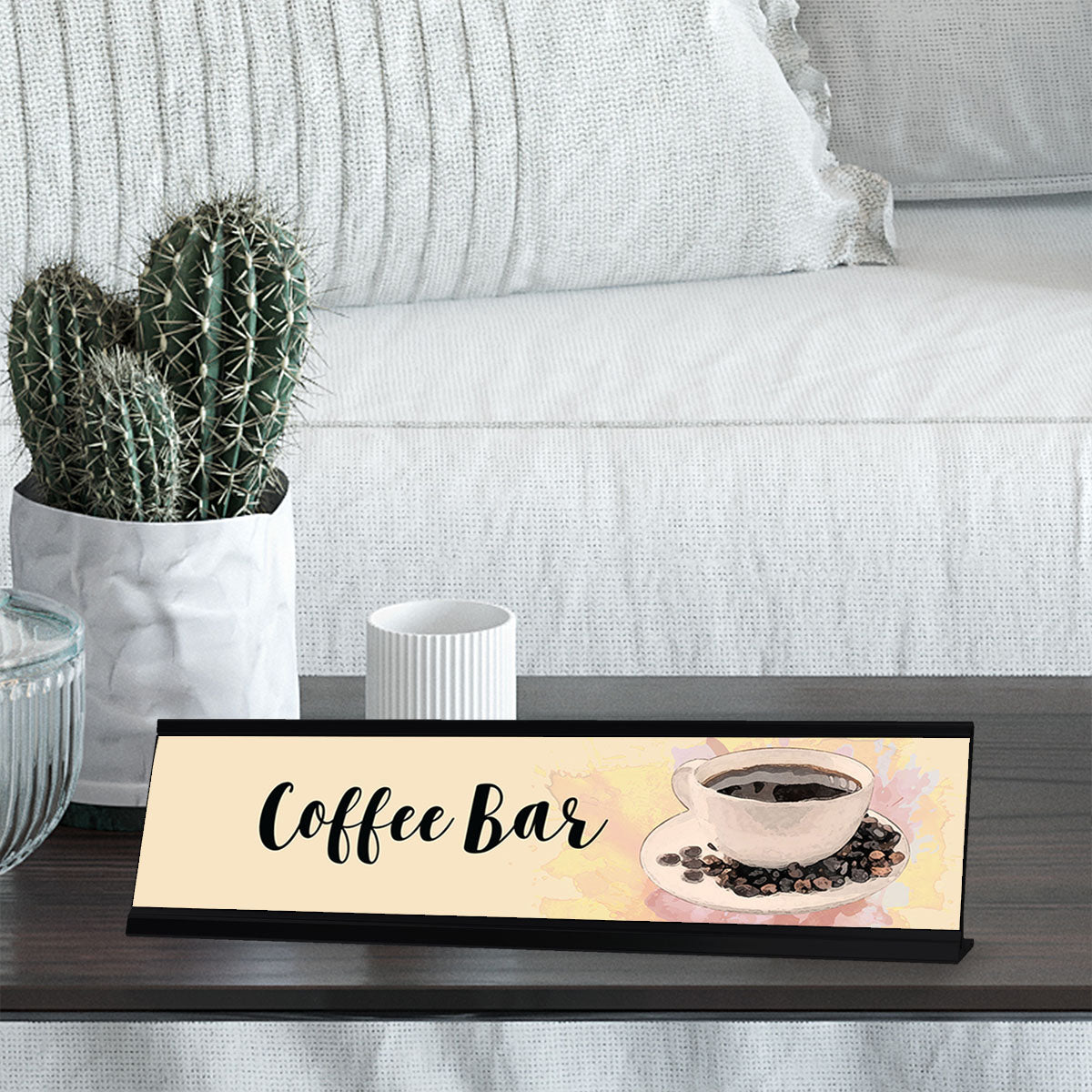 Coffee Bar, Designer Series Desk Sign Nameplate (2 x 8")