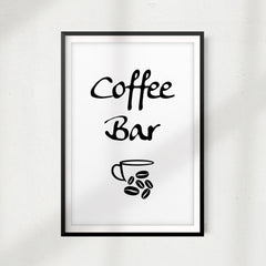 Coffee Bar UNFRAMED Print Home Décor, Coffee Wall Art