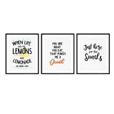 Funny Food Wall Art UNFRAMED Print (3 Pack)