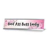 Bad Ass Boss Lady, Designer Office Gift Desk Sign (2 x 8")