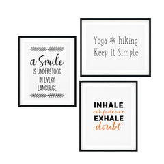 Simple Inspiration Wall Art UNFRAMED Print (3 Pack)