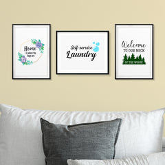 Welcome Home Wall Art UNFRAMED Print (3 Pack)