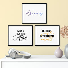Positive Mindset Decor Wall Art UNFRAMED Print (3 Pack)