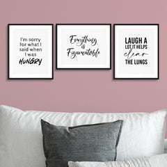 Young And Funny Wall Decor UNFRAMED Print (3 Pack)