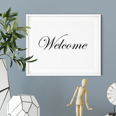Welcome UNFRAMED Print Business & Events Decor Wall Art