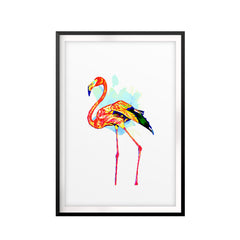 Watercolor Flamingo UNFRAMED Print Animal Wall Art