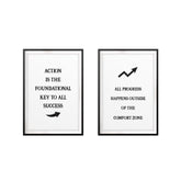 Motivational Quotes Wall Art UNFRAMED Print (2 Pack)