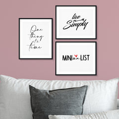 Simple Living Wall Art UNFRAMED Print (3 Pack)