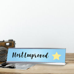 Most Improved, Student Award Desk Sign (2 x 8")