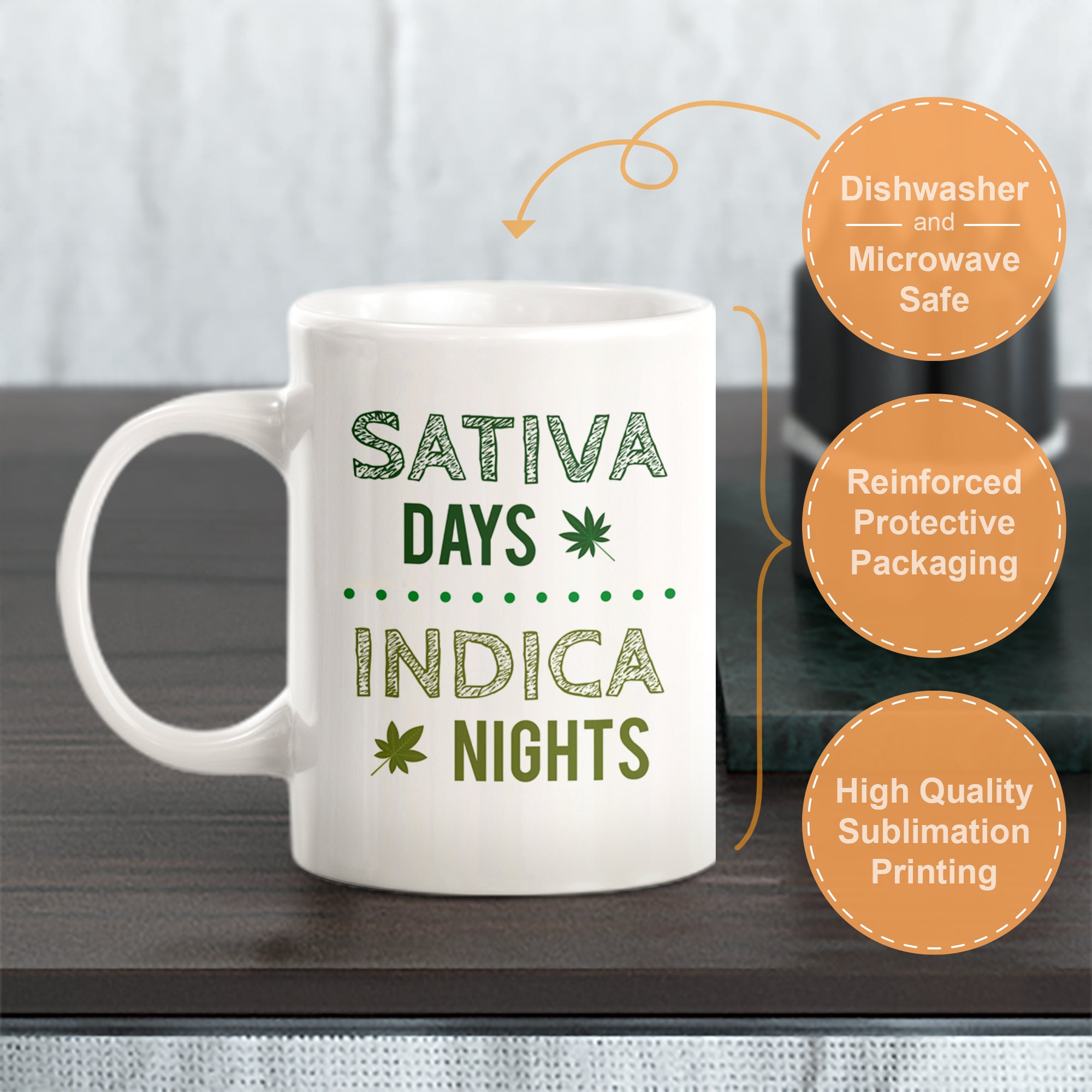 Sativa Days Indica Nights Coffee Mug