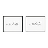 Inhale Exhale Wall Art UNFRAMED Print (2 Pack)