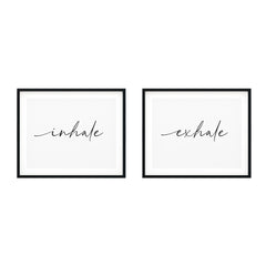 Inhale Exhale Wall Art UNFRAMED Print (2 Pack)