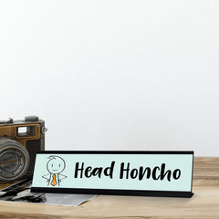 Head Honcho, Stick People Desk Sign, Novelty Nameplate (2 x 8")