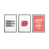 Motivational Reminder's Wall Art UNFRAMED Print (3 Pack)