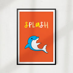 Splash UNFRAMED Print Kids Bathroom Wall Art