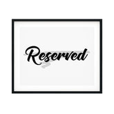Reserved UNFRAMED Print Food & Drink Decor Wall Art