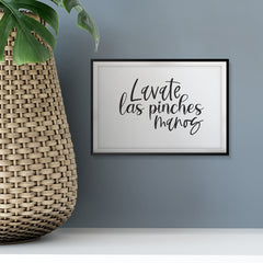 Lavate Las Pinches Manos UNFRAMED Print Bathroom Decor Wall Art